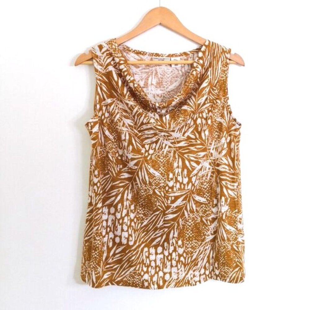 Christian Siriano 100% Linenβ Cowl Neck Sleeveless Top Size M